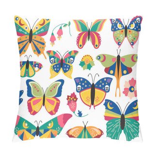 Personality  Vector Collection Of Bohemian Stylized Butterflies And Moths  Pillow Covers
