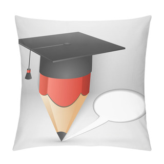 Personality  Pencil In Mortar Board Hat Pillow Covers