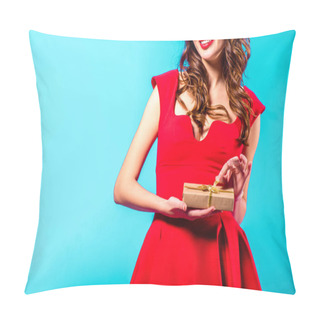 Personality  Girl With Present Pillow Covers
