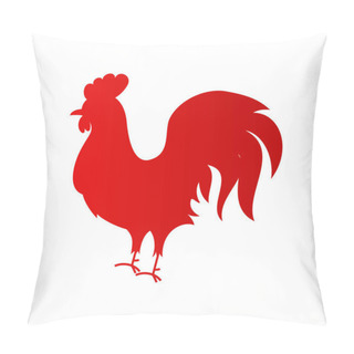 Personality  Red Rooster Chinese Year Pillow Covers