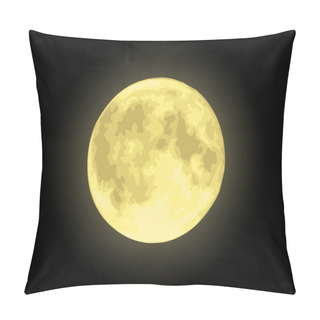 Personality  Yellow Moon Pillow Covers