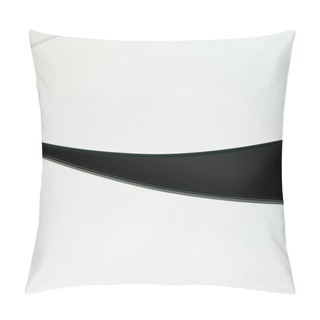 Personality  High Angle View Of Abstract Background With Curve Lines In Grey And Black Colors Pillow Covers