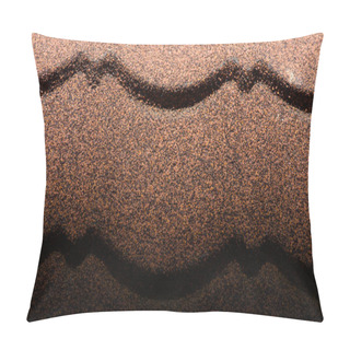 Personality  Full Frame Image Of Wall Decorated By Gravel Background  Pillow Covers