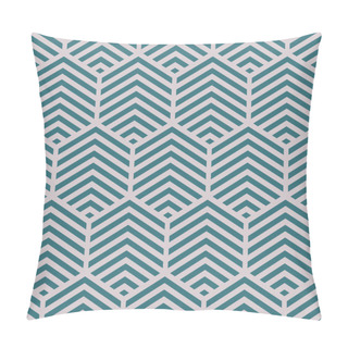 Personality  Geometric Bold Lines Graphic Hexagons Seamless Pattern With Experimental Color Palette. Retro Style Design 60s 70s Repetitive Abstract Vector Background. Trendy Old Fashioned Vintage Textile Ornament Pillow Covers