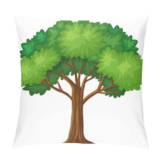 Personality  Green Tree On White Background Pillow Covers