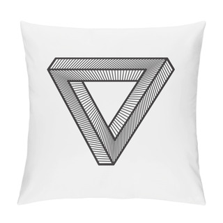 Personality  Impossible Triangle, Geometric Element, Vector Illustration Pillow Covers