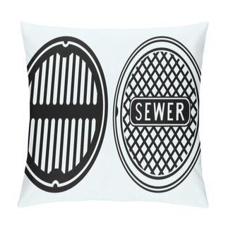 Personality  Sewer Manhole Pillow Covers