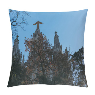 Personality  Back View Of Temple Expiatori Del Sagrat, Barcelona, Spain Pillow Covers