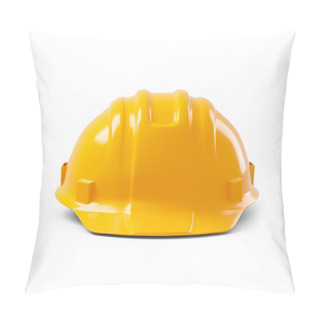 Personality  Orange Safety Helmet Isolated On White Background. 3D Rendering Pillow Covers
