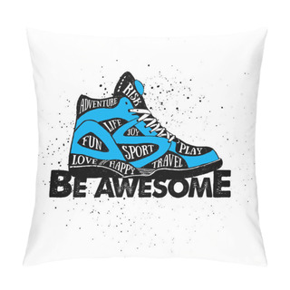 Personality  Hand Drawn 90s Themed Icon. Pillow Covers