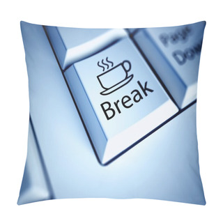Personality  Keyboard And Coffee Break Button, Work Concept Pillow Covers
