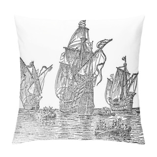 Personality  Columbus Expedition Departure Pillow Covers