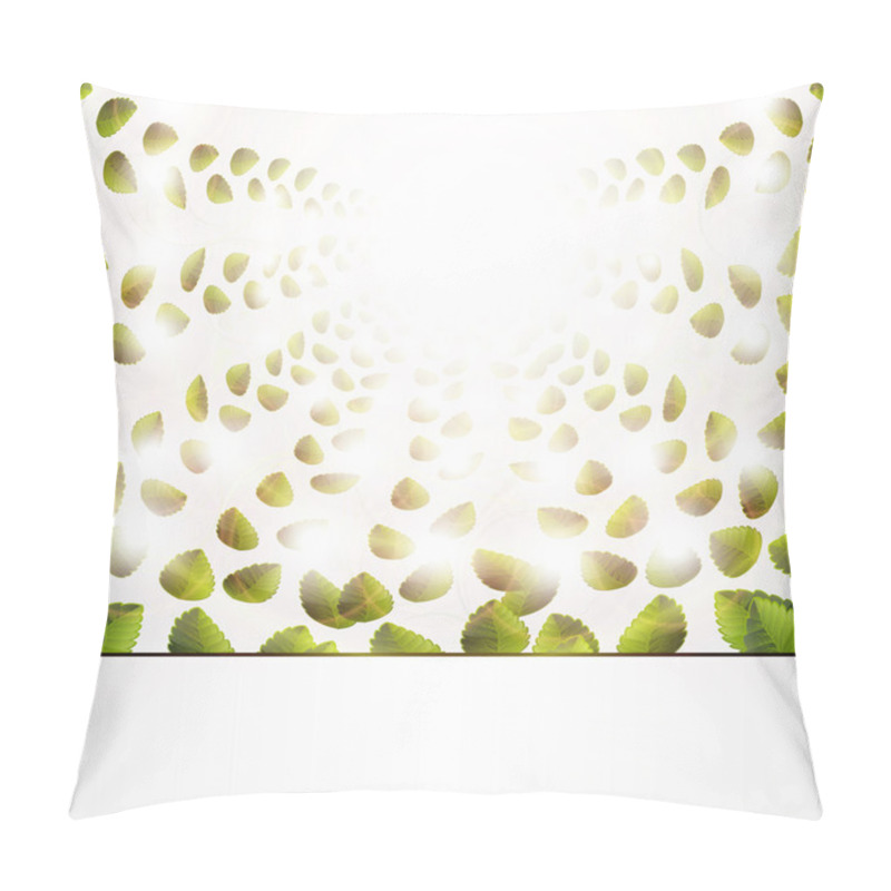 Personality  Green leaves texture. Vector illustration pillow covers