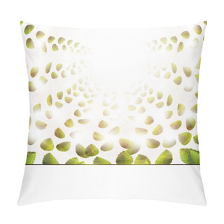 Personality  Green Leaves Texture. Vector Illustration Pillow Covers