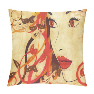 Personality  Beautiful Grunge Autumn Girl Pillow Covers