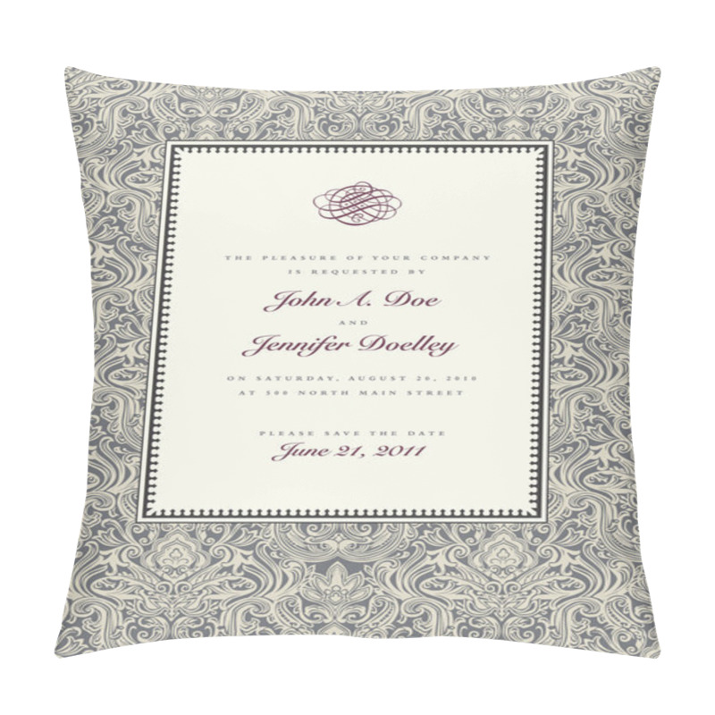 Personality  Vector Complex Damask Pattern And Frame Pillow Covers