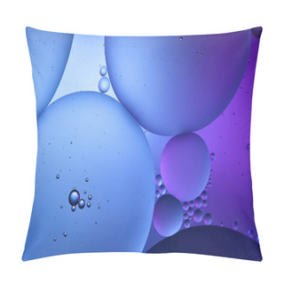 Personality  Beautiful Blue And Purple Color Abstract Background From Mixed Water And Oil  Pillow Covers