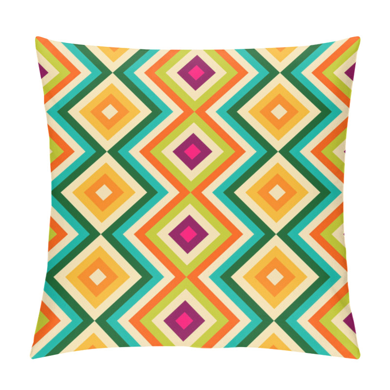 Personality  Ethnic tribal zig zag and rhombus seamless pattern. pillow covers