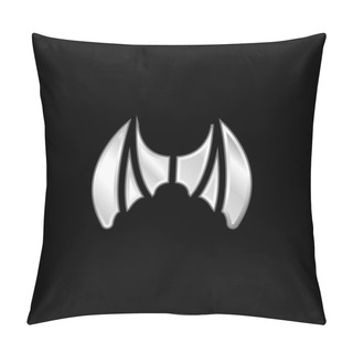 Personality  Bat Wings Silver Plated Metallic Icon Pillow Covers