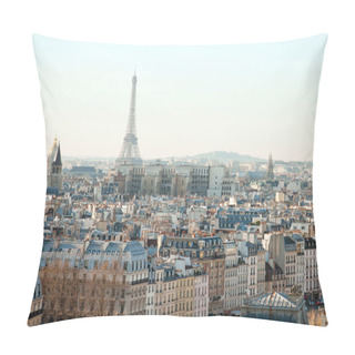 Personality  Eiffel Tower And Roofs Of Paris City Pillow Covers