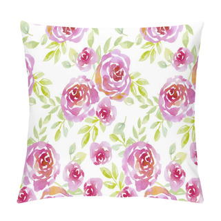 Personality  Pink Pastel Elegant Roses On White Background. Seamless Pattern  Pillow Covers