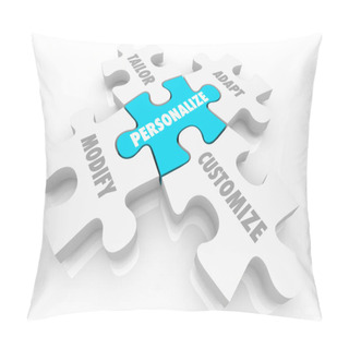Personality  Personalize Customize Unique Puzzle Pieces Words 3d Illustration Pillow Covers