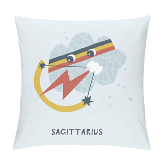 Personality  Sagittarius Zodiac Character Nursery Poster Pillow Covers
