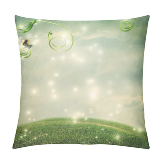Personality  Fantasy Landscape With Small Snail Pillow Covers