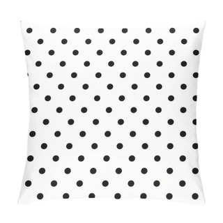 Personality  Black Polka Dots On White Background Retro Seamless Vector Pattern Pillow Covers