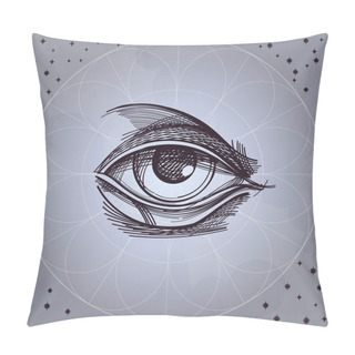 Personality  Sketch Eye Of Providence. Pillow Covers