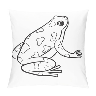 Personality  Cartoon Of Poison-Dart Frog. Coloring Page. Vector Pillow Covers