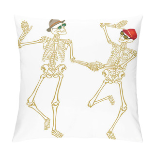 Personality  Skeleton Couple Pillow Covers