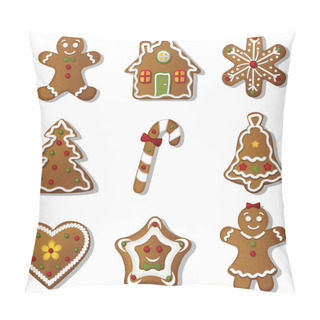 Personality  Christmas Gingerbreads Set Pillow Covers