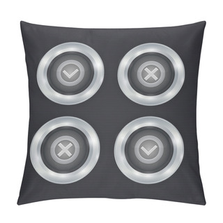 Personality  Vector Check Mark Buttons Pillow Covers