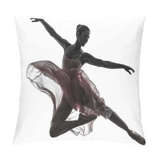 Personality  Woman Ballerina Ballet Dancer Dancing Silhouette Pillow Covers