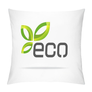 Personality  Eco Leaf Logo Pillow Covers