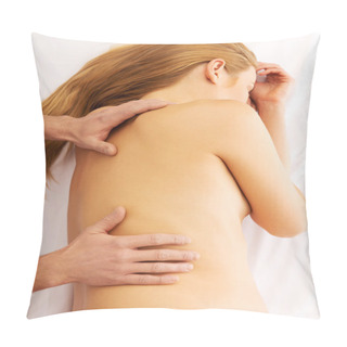 Personality  Woman Having A Massage Pillow Covers