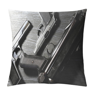 Personality  Weapons Set On Dark Pillow Covers