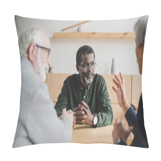 Personality  Senior Friends Sharing Stories Pillow Covers