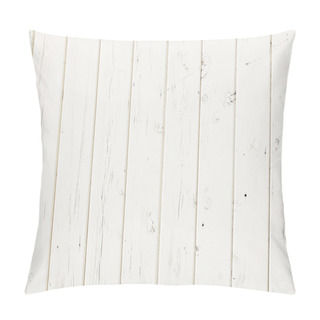 Personality  White Fence Made Out Of Wooden Planks Pillow Covers