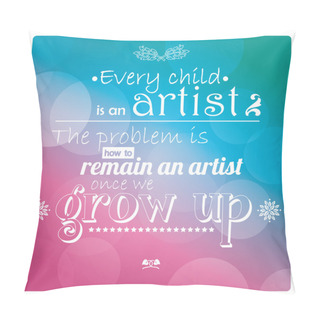 Personality  Quote, Inspirational Poster, Typographical Design, Vector Illustration Pillow Covers