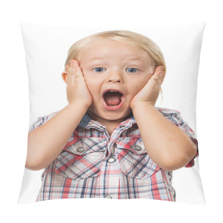 Personality  Cute Young Surprised Boy Pillow Covers