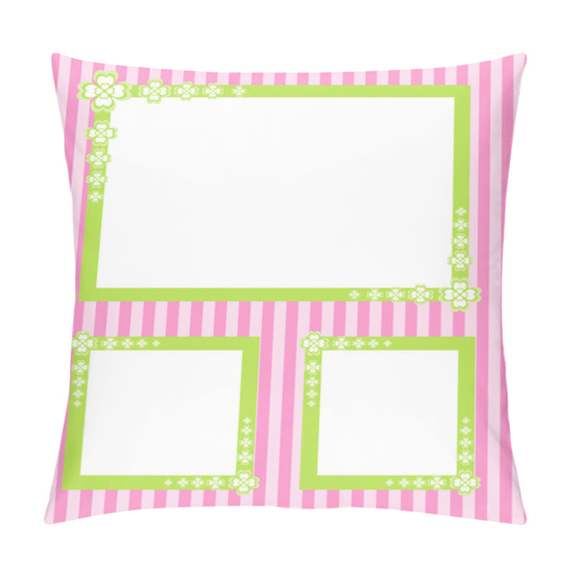 Personality  Frames, Striped Background Pillow Covers