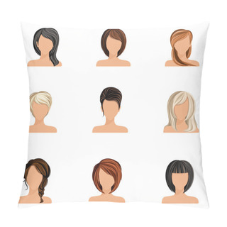 Personality  Girl Hair Style Set Pillow Covers