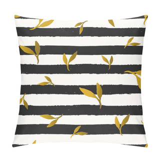 Personality  Leaves And Stripes Seamless Pattern Pillow Covers