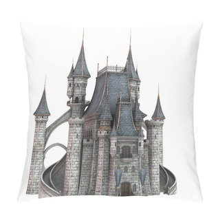 Personality  3D Rendered Fairy Tale Castle On White Background - 3D Illustration Pillow Covers
