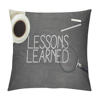 Personality  Lessons Learned Concept On Black Blackboard Pillow Covers