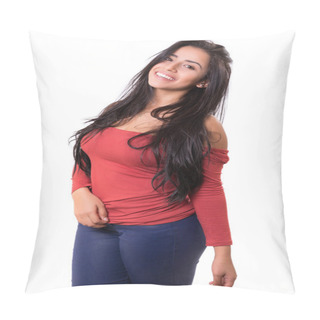 Personality  Young And Beautiful Woman Pillow Covers