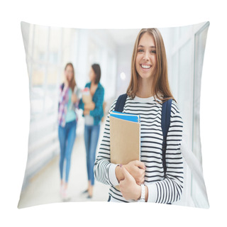 Personality  Smiing Female College Student Pillow Covers