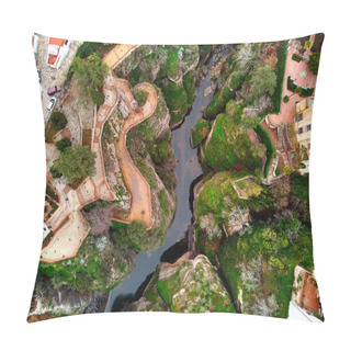 Personality  Aerial Photo Of Breathtaking Ronda Village Pillow Covers